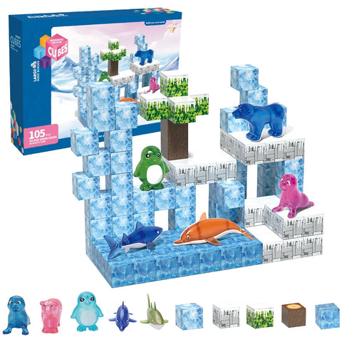 105PCS Magnetic Building Blocks for Kids – Creative STEM Educational Construction Set | Safe Sensory Toys for Ages 3+