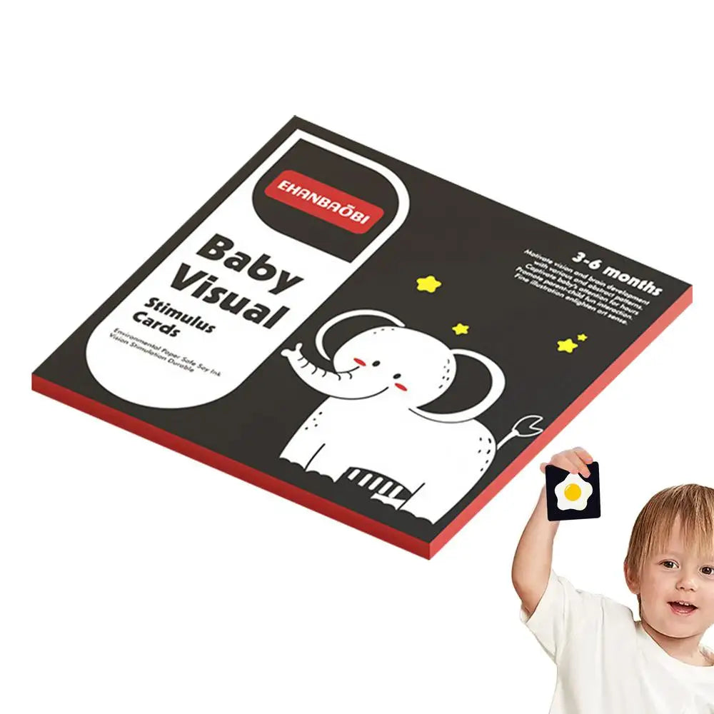 Visual Stimulation Flashcards Sensory Developmental Black White Card Brain Development Toys Black And White Cards For Kids Aged