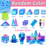 Frozen Princess Magnetic Tiles Castle Building Blocks – STEM Toys for Girls, Creative Birthday Gift, Magnetic Construction Set