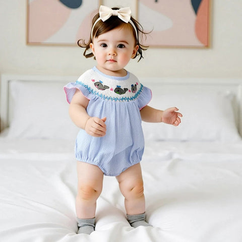 Adorable Toddler Mermaid Embroidered Dress with Ruffled Sleeves & Sparkly Sequins – Little Girls’ Summer Party Outfit