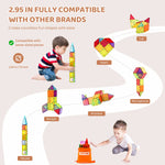 SucceBuy 32PCS Magnetic Tiles Building Blocks – STEM Educational Toys for Kids Ages 3–8 | Creative Sensory Stacking Set for Boys & Girls