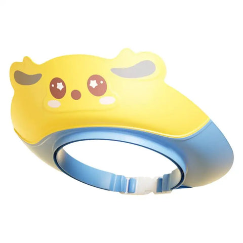 Silicone Baby Shower Cap Silicone Shower Cap Bathing Protection Wash Hair Shield Cartoon Shower Hats Eye And Ear Protection