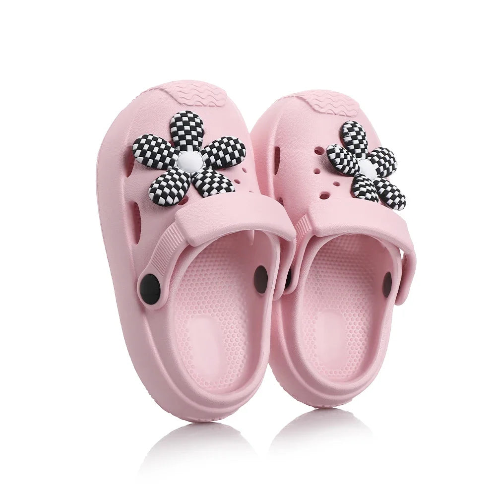 New Summer Kids Beach Slippers – Soft Anti-Slip Flower Garden Sandals for Boys & Girls, Lightweight Breathable Outdoor Shoes