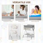 SEJOY Baby Changing Table with Wheels – Foldable, Portable, Height Adjustable Diaper Changing Station with Storage, Safety Belt & Removable Cover for Newborn Infant Toddlers