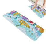 Baby Bath Mat Non Slip Cartoon Pattern Extra Long Kids Bathtub Mat 40 X 16 Inch Machine Washable Toddler Baby Bathtub Mat With