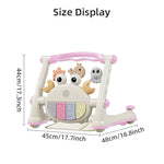 New Baby Toddler Multi-Function Four-in-One Baby Car Fitness Rack Piano Baby Walking Car Table Trolley Toy For 0-18 Months