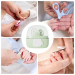 Baby Nail Kit 4-in-1 Cartoon Fingernail Clippers Grooming Care Nail Scissors Set Manicure Care Safe Clippers Scissors File