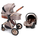 2-in-1 Convertible Baby Cradle Stroller – Foldable, Double-Sided High View Stroller for Toddlers (1–2Y), Portable Travel Pram
