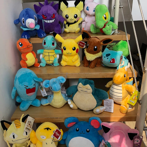Pokemon Plush Toys – High-Quality Pikachu, Charmander, Squirtle & Bulbasaur Stuffed Dolls with Tag, Cute Anime Cartoon Gift for Kids & Fans