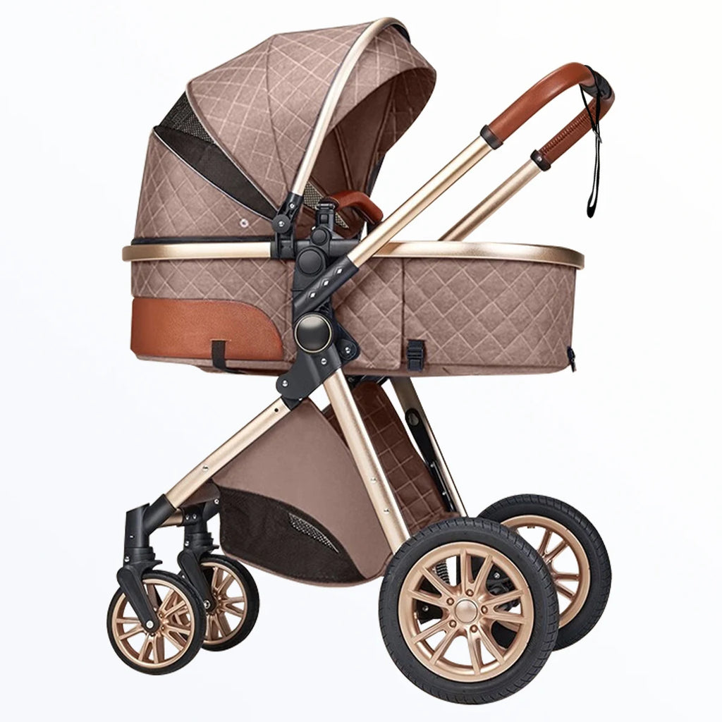 High Landscape Baby Stroller – Foldable 2-in-1 Travel Pram for Newborns & Toddlers (0–3 Years)