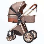High Landscape Baby Stroller – Foldable 2-in-1 Travel Pram for Newborns & Toddlers (0–3 Years)