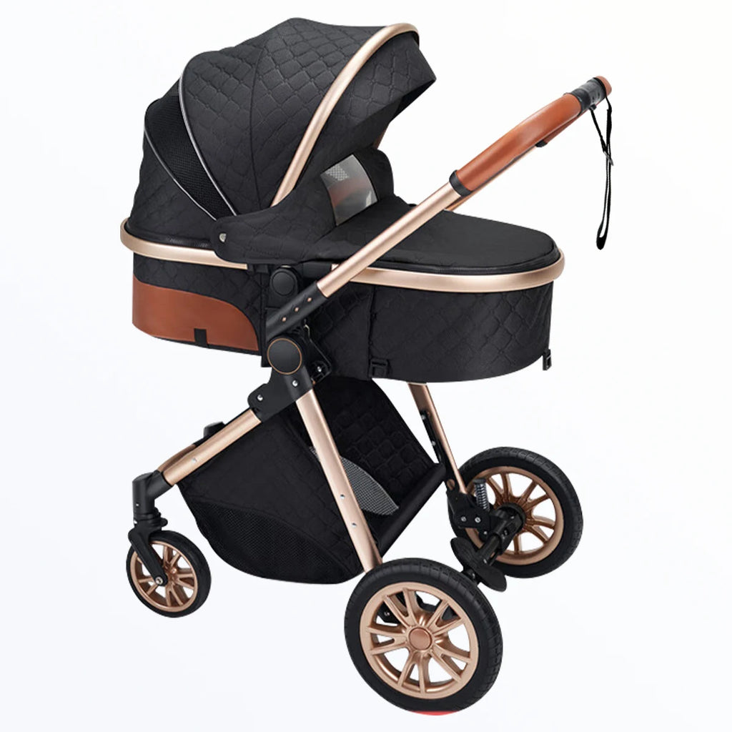 High Landscape Baby Stroller – Foldable 2-in-1 Travel Pram for Newborns & Toddlers (0–3 Years)
