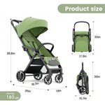 High View Portable Baby Stroller – Lightweight Travel Stroller with 360° Swivel Seat, Compact Fold, and Sun Protection for Babies & Toddlers