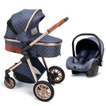 2-in-1 Convertible Baby Cradle Stroller – Foldable, Double-Sided High View Stroller for Toddlers (1–2Y), Portable Travel Pram