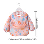 Toddler Long Sleeve Scarf Waterproof Art Smock Feeding Bib Apron Pocket Infant Boys Girls Burp Cloth Bandana Bibs supplies