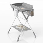 SEJOY Baby Changing Table with Wheels – Foldable, Portable, Height Adjustable Diaper Changing Station with Storage, Safety Belt & Removable Cover for Newborn Infant Toddlers