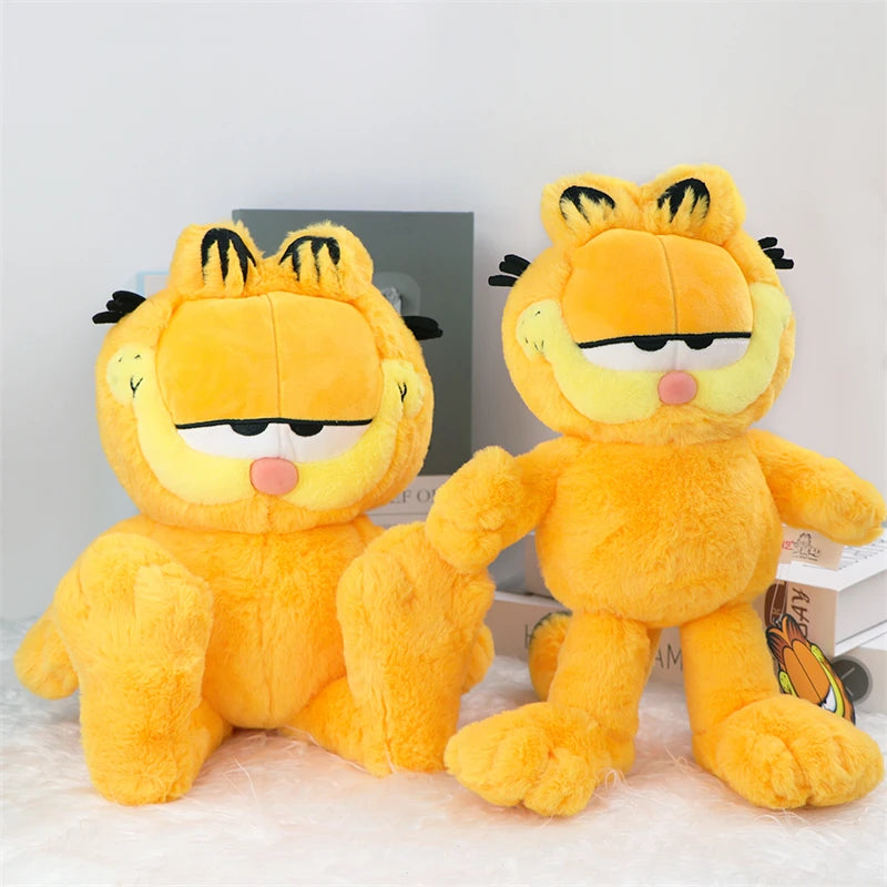 Original Garfield Family Plush Toys – Cute Cartoon Garfield & Odie Soft Stuffed Animals, Kawaii Peluche Dolls, Perfect Birthday Gifts for Kids & Fans