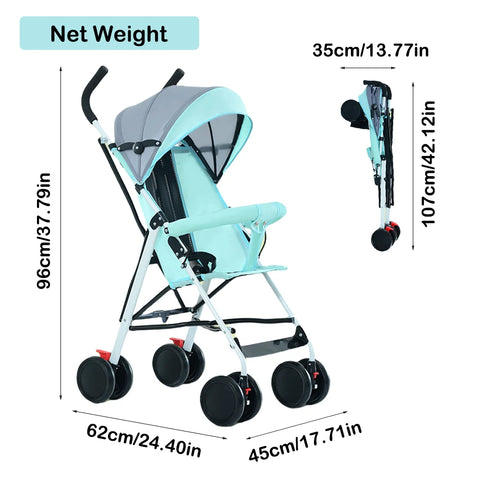 Ultra-Light Travel Stroller for Babies & Toddlers – One-Hand Fold, Airplane-Approved Umbrella Stroller, Compact & Lightweight