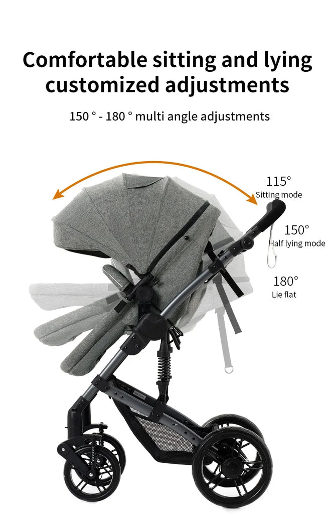 2-in-1 Lightweight Baby Stroller – Foldable Travel System for Newborn to Toddler | Comfort Ride & Free Shipping