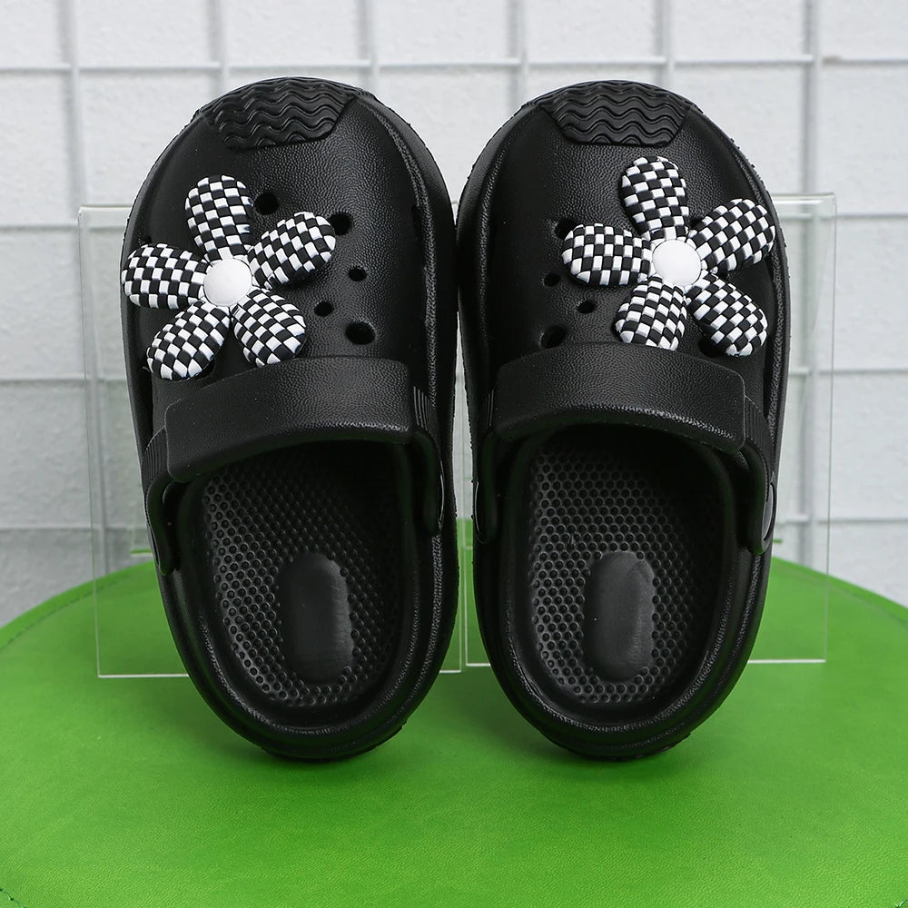 New Summer Kids Beach Slippers – Soft Anti-Slip Flower Garden Sandals for Boys & Girls, Lightweight Breathable Outdoor Shoes